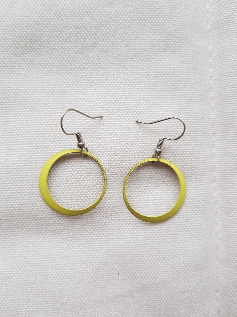 gele ronde oorbellen, Sieraden, Tassen en Uiterlijk, Oorbellen, Overige materialen, Verzenden, Geel, Hangers