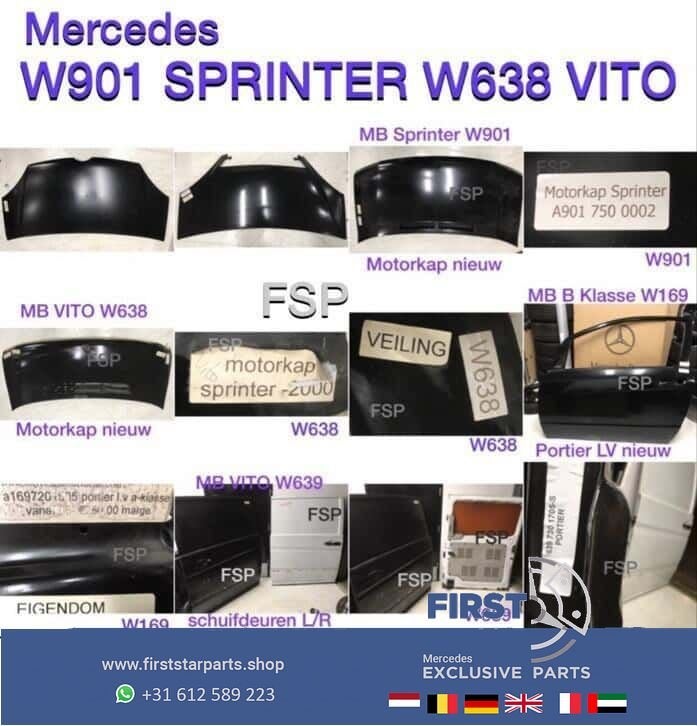 Mercedes W638 VITO W901 SPRINTER deur portier L/R motorkap
