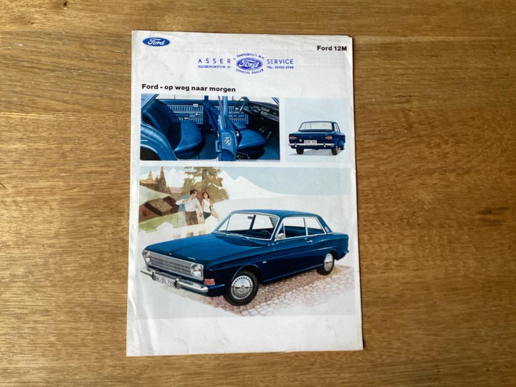 Ford 12M Brochure 1967, Ophalen of Verzenden, Gelezen, Ford