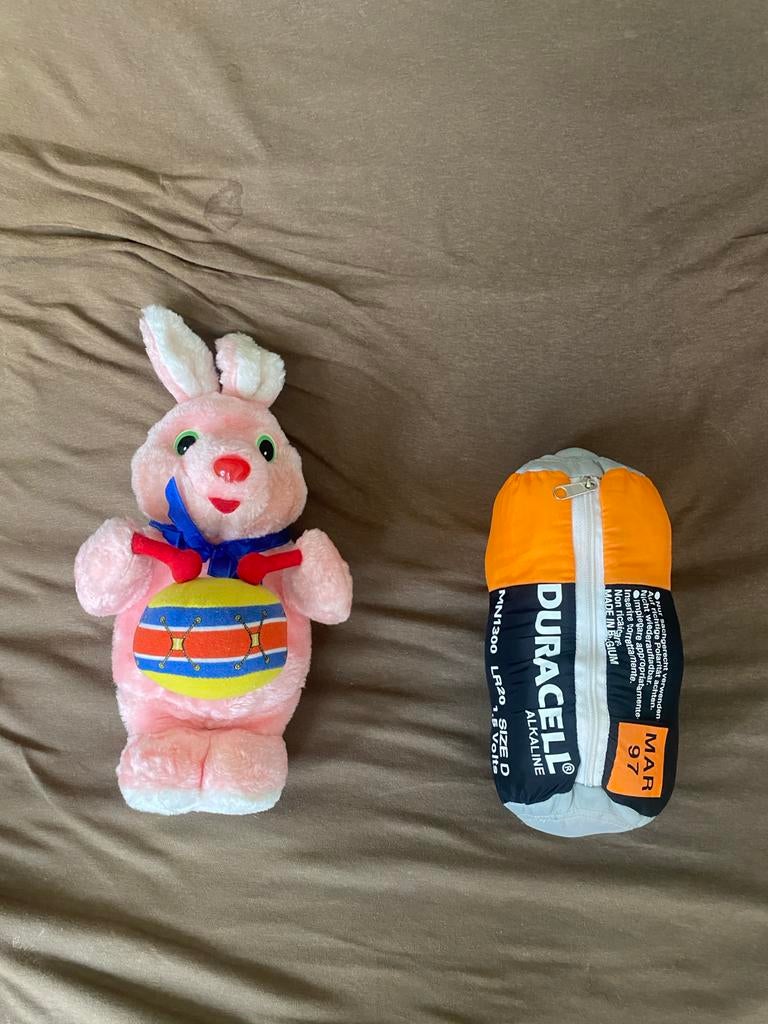 Vintage Duracell Konijn Knuffel - Zeldzaam en Uniek, Verzamelen, Ophalen of Verzenden, Zo goed als nieuw