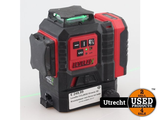 Levelfix CCL283G Groene 3D Kruislijnlaser incl Accu en lader, Levelfix, Zo goed als nieuw, Support@levelfix.com, Levelfix, 10 Park Road, London
United Kingdom