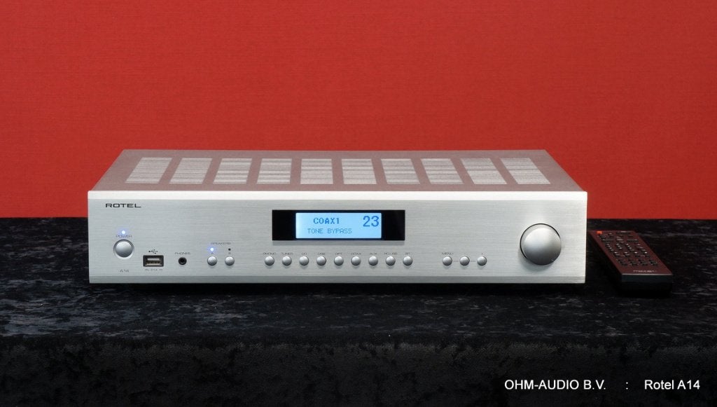 Rotel A14 Geïntegreerde Versterker, 80 Watt, DAC & Phono, Ophalen of Verzenden, Zo goed als nieuw, Overige merken, MP3-aansluiting