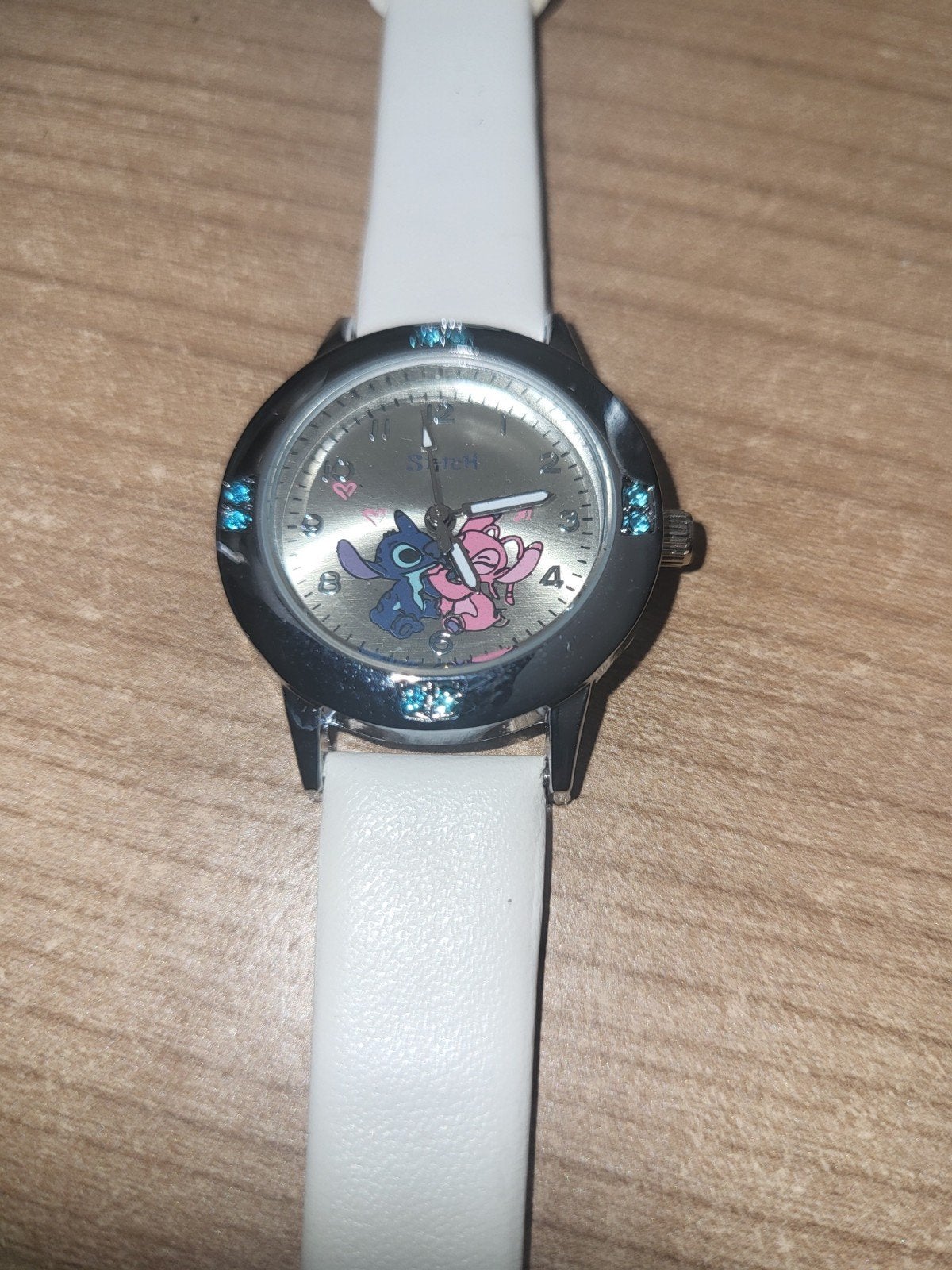 Stitch en Angel Horloge - Wit met Blauwe Details, Ophalen of Verzenden, Nieuw, Wit, Meisje