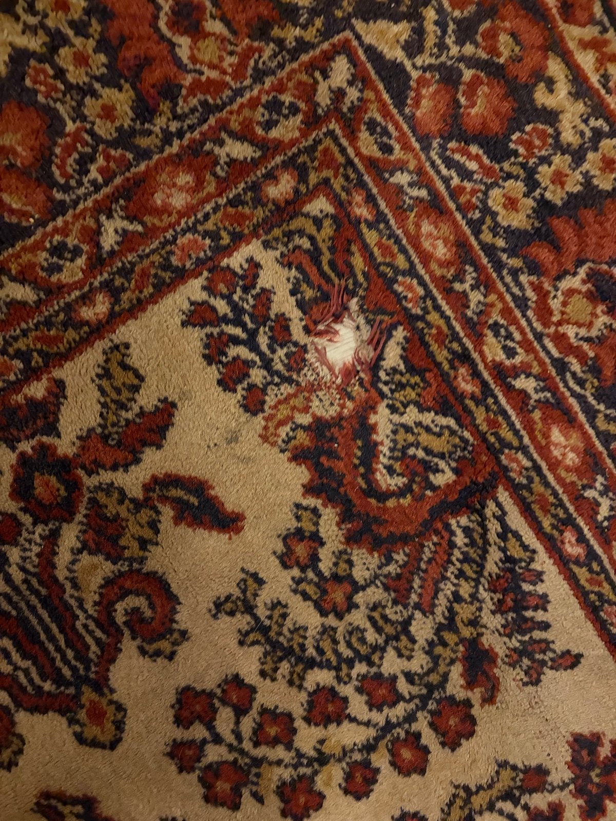 Foto 6 van Vintage vloerkleed 145x160 cm - Klassiek patroon