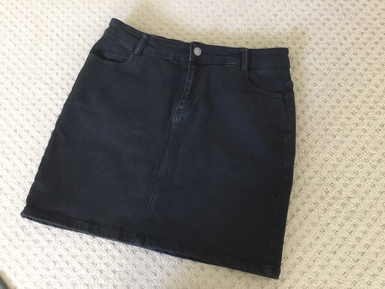 Spijkerrok Kiabi 38 zwart, Maat 38/40 (M), Zwart, Ophalen of Verzenden, Gedragen
