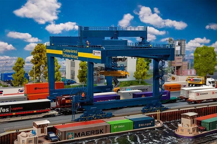 Faller: Containerbrug GVZ Nürnberg NIEUW, Overige merken, Wisselstroom, Brug, Tunnel of Gebouw, Nieuw