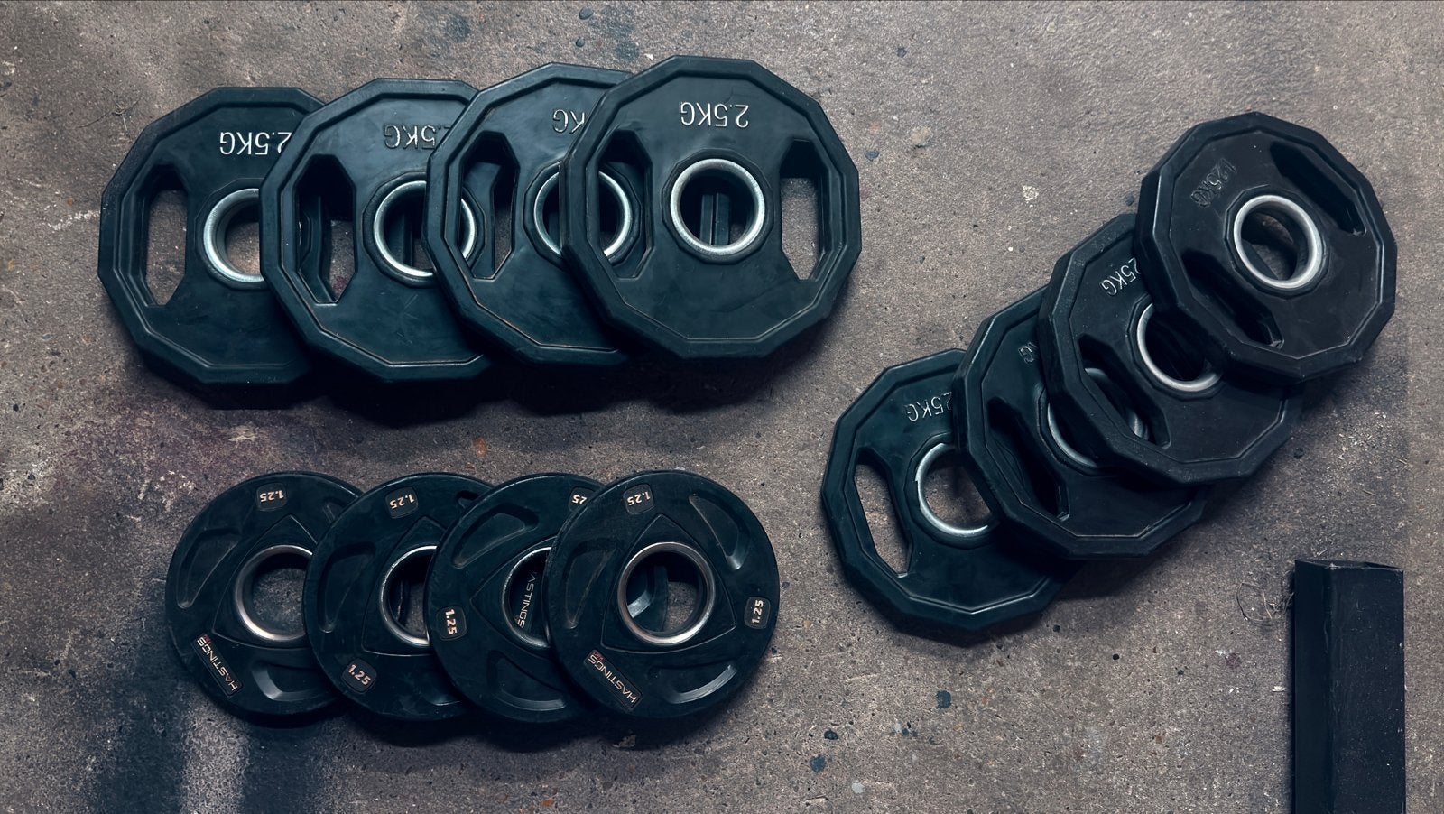 Halter schijven met rubber coating, Ophalen, Gebruikt, Armen, Halterschijven