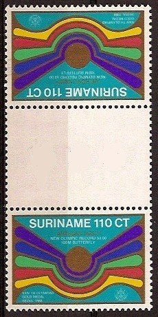Suriname 604 BP postfris Brugpaar 1988, Ophalen of Verzenden, Postfris
