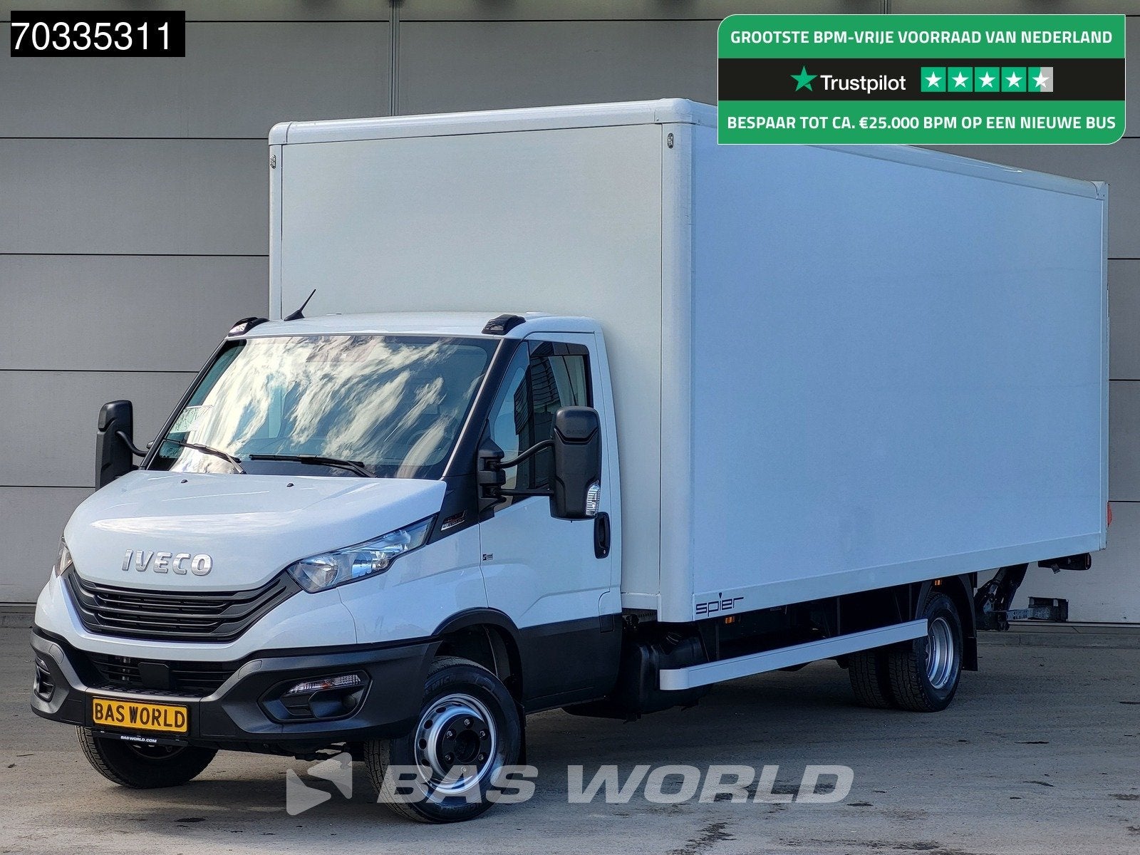 Iveco Daily 72C21 3.0L Automaat 1000KG Laadklep Luchtvering, Automaat, Stof, Gebruikt, Euro 6