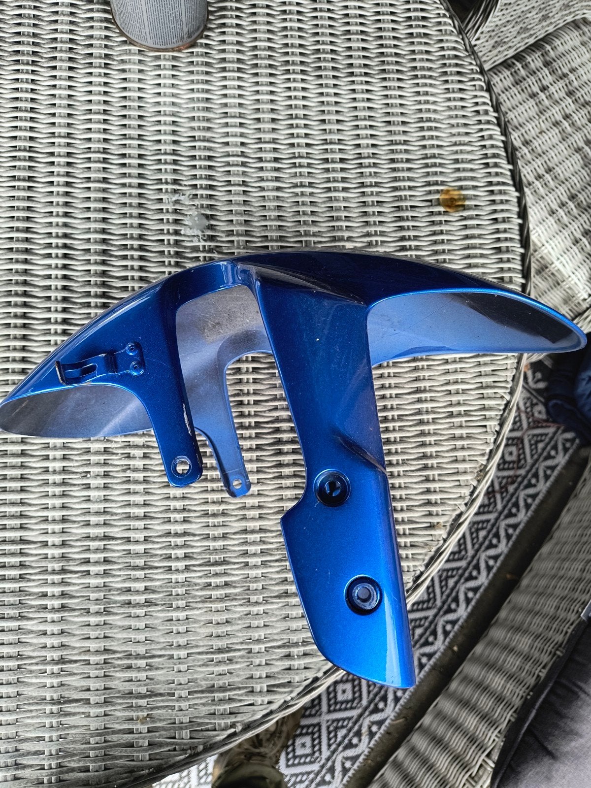Suzuki GSX-R 600 K7 Voorspatbord Blauw (beschadigd), Ophalen of Verzenden