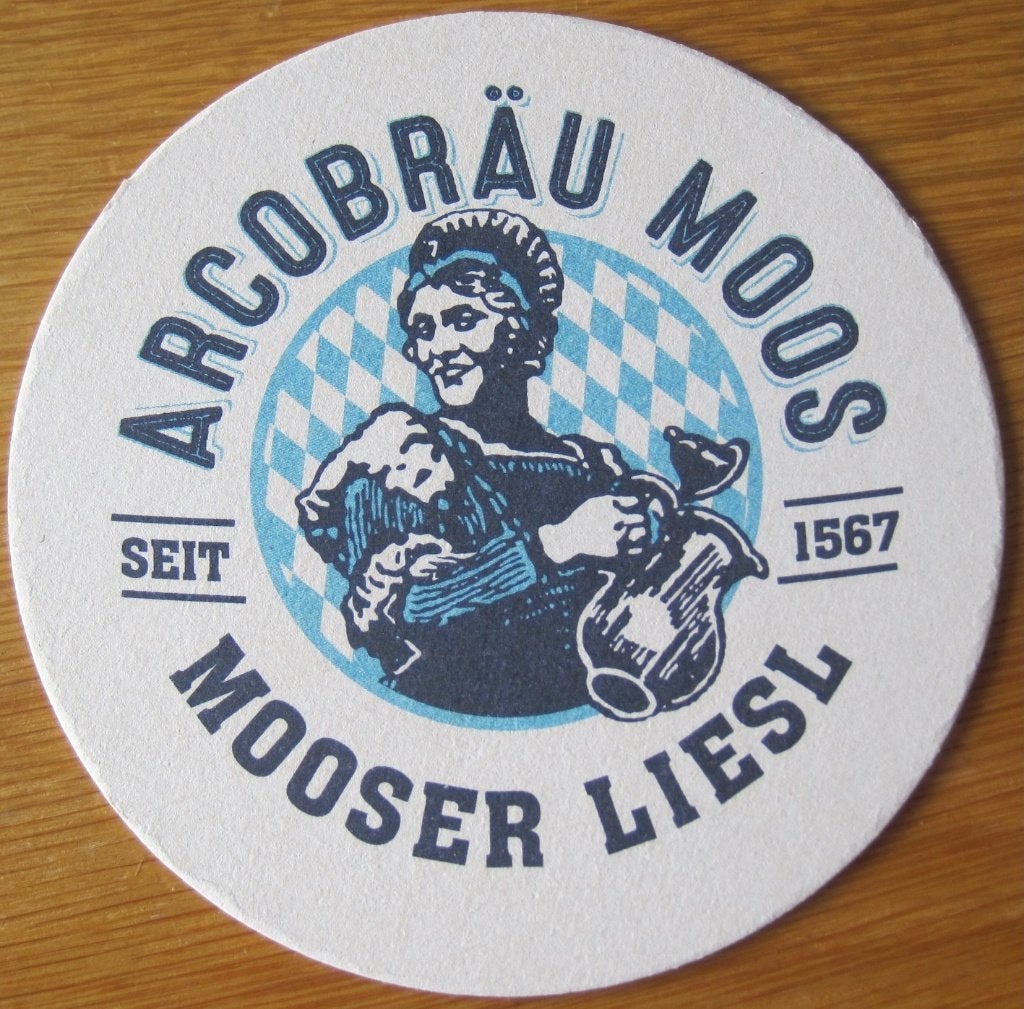 bierviltje van Mooser Liesl van Acorbräu Moos, Ophalen of Verzenden, Zo goed als nieuw, Viltje(s), Overige merken