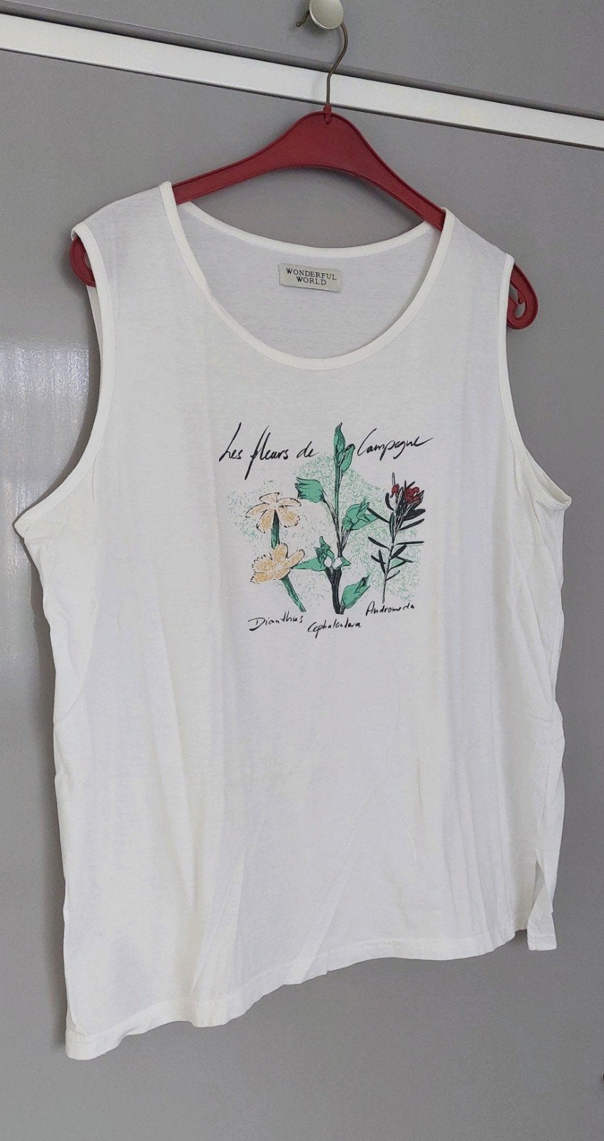 Wit singlet  maat 50, Kleding | Dames, Ophalen of Verzenden, Maat 46/48 (XL) of groter, Wit, Zonder mouw