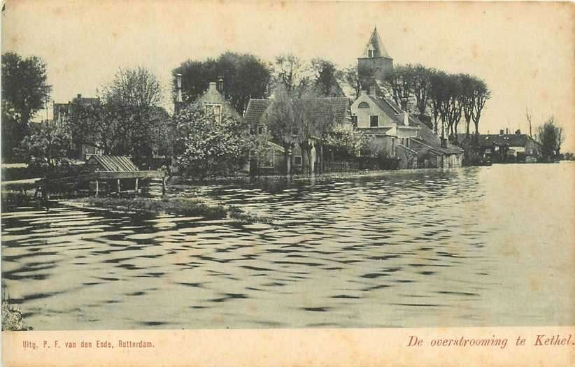 380-840-033 Rotterdam Overstrooming te Kethel, Verzamelen, Verzenden, Voor 1920, Zuid-Holland