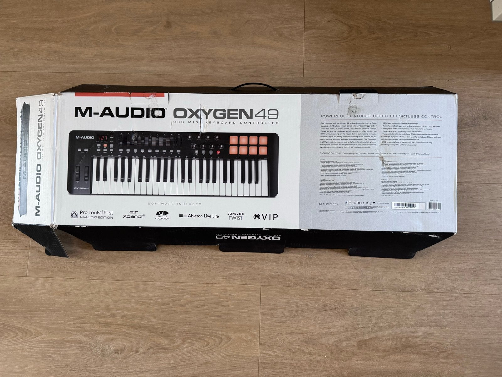 M-Audio Oxygen 49 USB MIDI Keyboard Controller, Ophalen of Verzenden, Zo goed als nieuw, Aanslaggevoelig, 49 toetsen