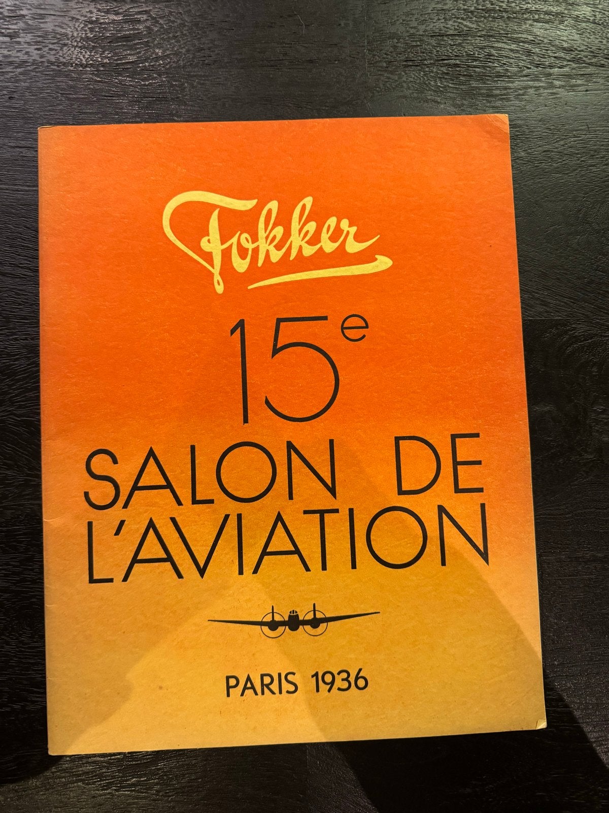 Fokker Catalogus 15e Salon de l'Aviation Parijs 1936, Verzenden, Gelezen, Catalogus