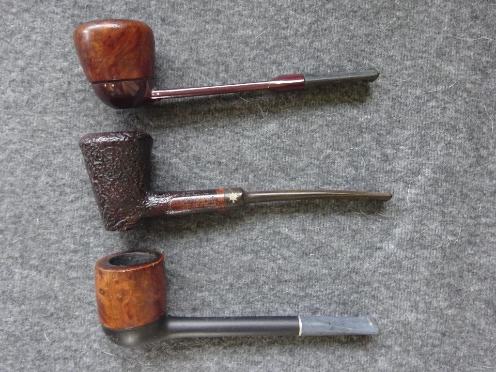 Drie kwaliteis pijpen, Falcon, Kriswill en Ronson., Ophalen of Verzenden, Gebruikt, (Water)pijp