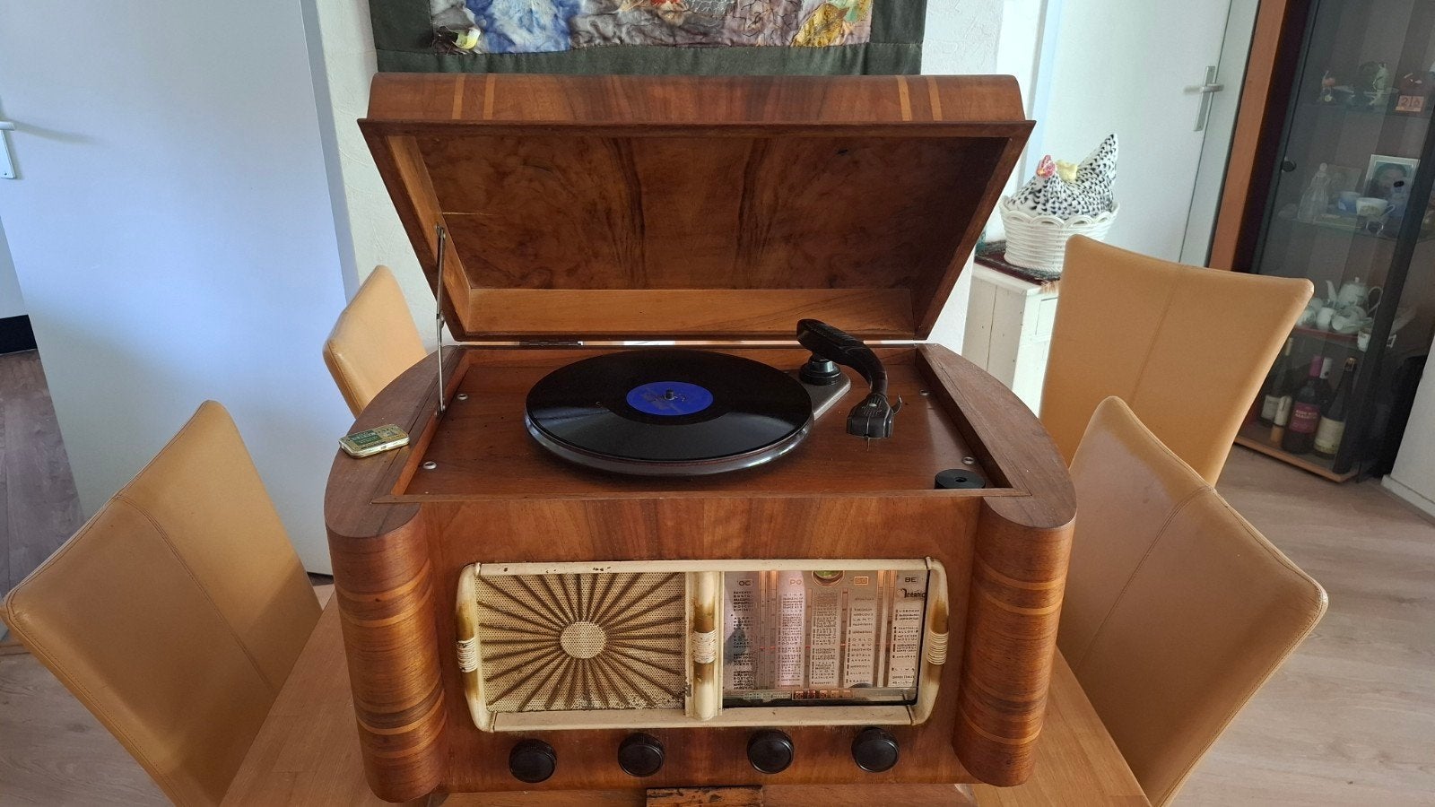 Vintage Oceanic RP 49 Platenspeler met Radio, Ophalen of Verzenden, Gebruikt, Platenspeler, Overige merken