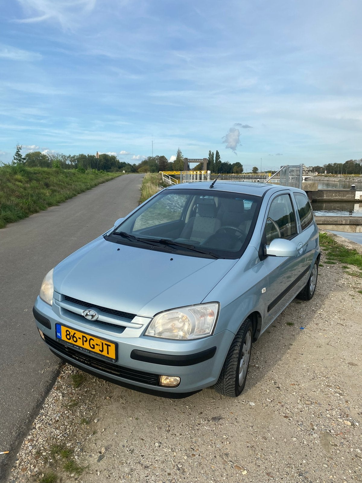 Hyundai Getz 1.3 3DRS 2004 Blauw, Auto's, Voorwielaandrijving, 450 kg, 40 €/maand, 4 cilinders