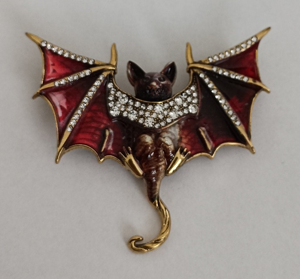 Vleermuis broche, Overige materialen, 4 tot 7 cm, Overige kleuren, Nieuw