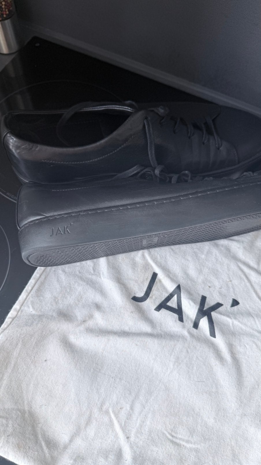 Jak handmade full leather From Portugal size 46, Kleding | Heren, Schoenen, Zwart, Ophalen of Verzenden, Werkschoenen, Gedragen