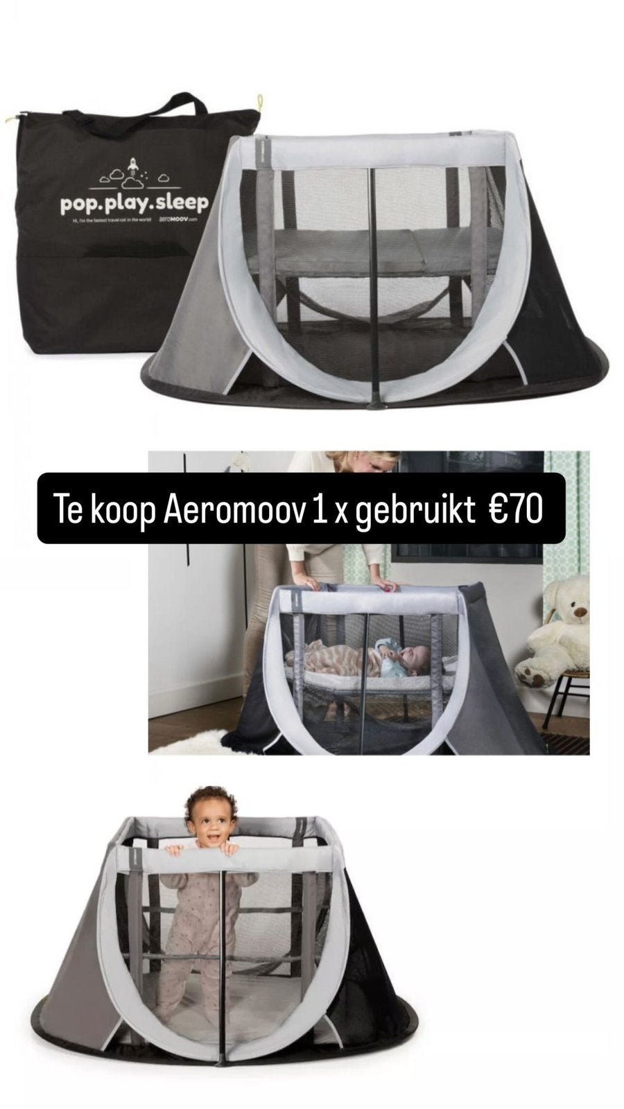Aeromoov te koop, Ophalen of Verzenden, Zo goed als nieuw, Reisbedje