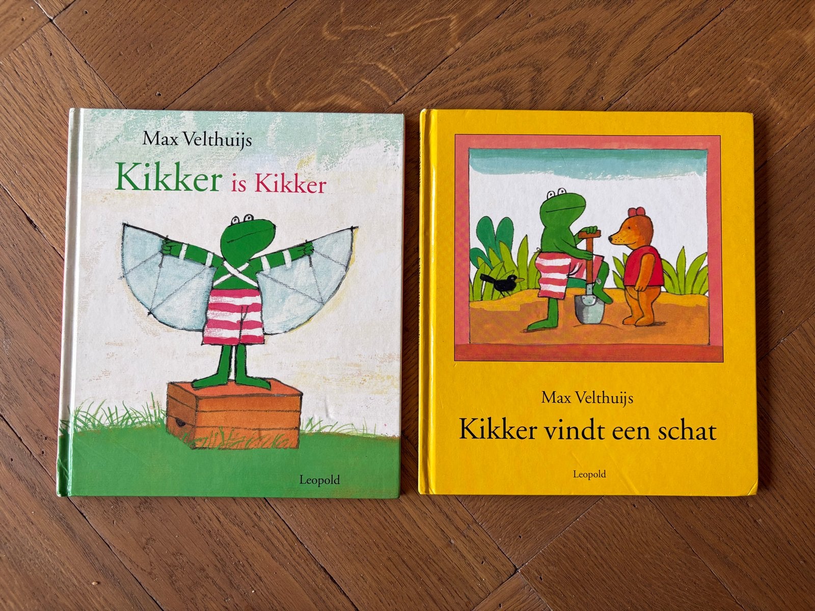 Kikker is Kikker & Kikker vindt een schat - Max Velthuijs, Gelezen, Jongen of Meisje, Ophalen of Verzenden, Voorleesboek