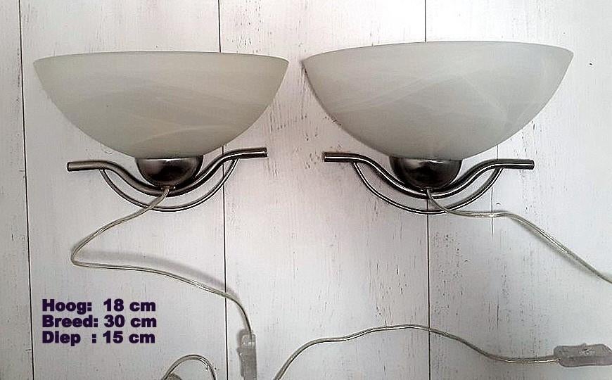Wand lamp, 2 stuks., Ophalen of Verzenden, Gebruikt, Minder dan 50 cm