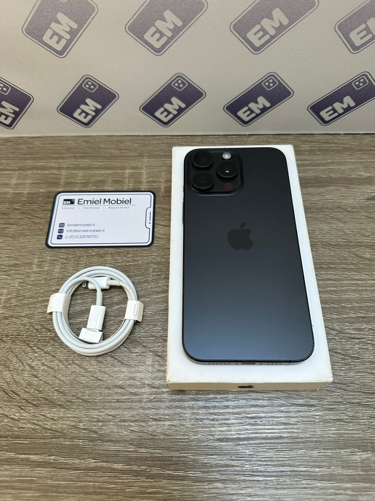 iPhone 15 Pro Max - 256GB / batterij 100% / garantie, 256 GB, Zwart, IPhone 15 Pro Max, Ophalen of Verzenden