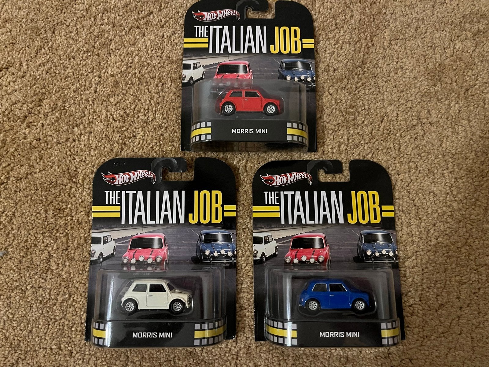 Hot Wheels The Italian Job Morris Mini Set (3 stuks), Ophalen of Verzenden, Nieuw, Auto