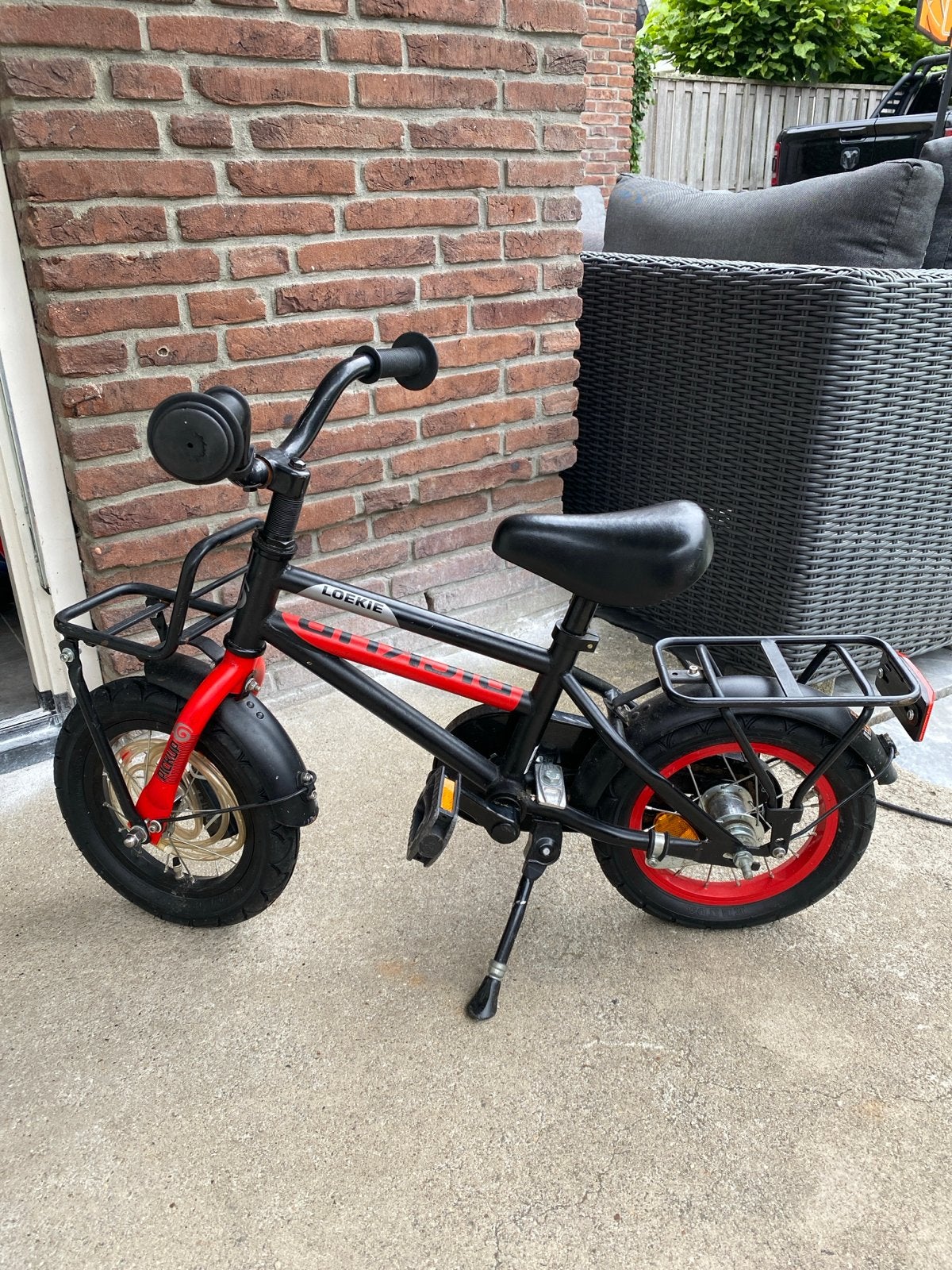 Loekie Pickup kinderfiets - 12 inch (incl. Zijwielen), Fietsen en Brommers, Fietsen | Kinderfietsjes, Ophalen, Gebruikt, Terugtraprem