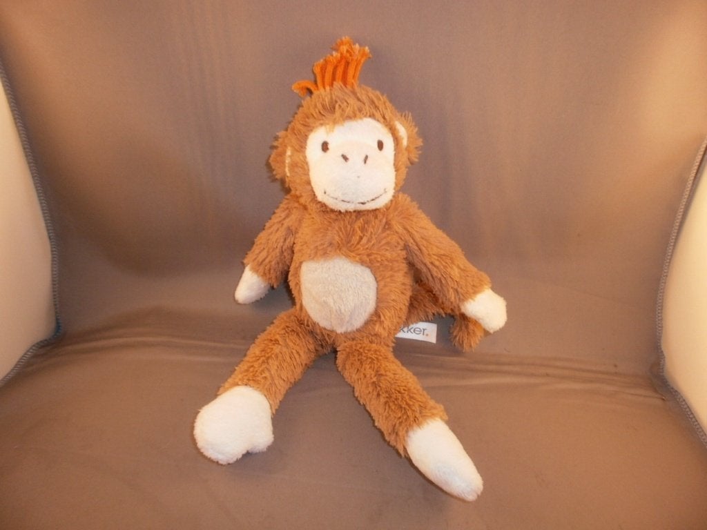happy horse blokker 28cm aap bruin harig grijze velours buik, Kinderen en Baby's, Overige karakters, Nieuw, Ophalen of Verzenden