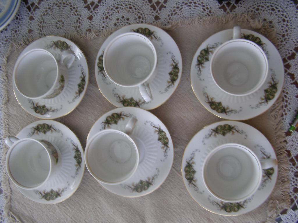 Thee- koffie servies Kastelen in Nederland 6 kop en schotels, Ophalen of Verzenden
