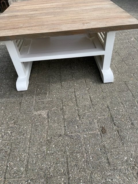SALONTAFEL LOUVRE 4 KANT 100 X 100 CM TEAK ACTIE PRIJS, 50 tot 100 cm, Vierkant, Minder dan 50 cm, Overige houtsoorten
