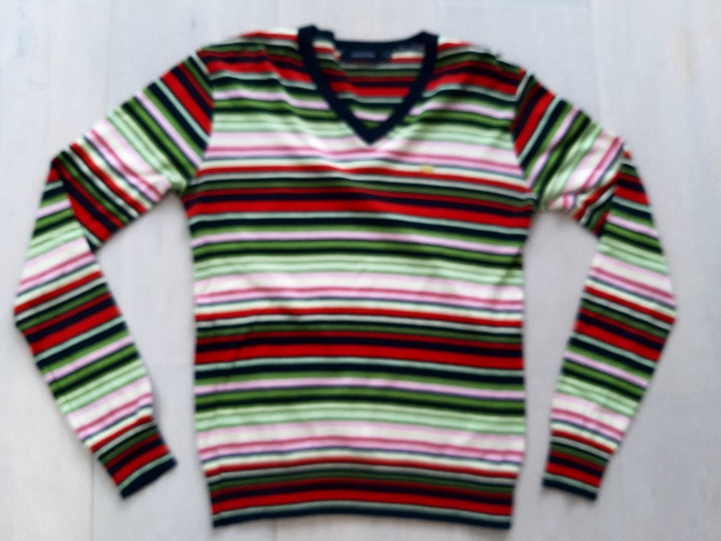 Junk de Luxe multi colour gestreepte v-hals trui maat S, Meerkleurig, Ophalen of Verzenden, Zo goed als nieuw, Junk de Luxe