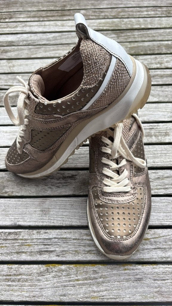 Red-Rag leren dames sneakers goud/brons - Maat 39 (ZGAN), Overige kleuren, Ophalen of Verzenden, Red Rag, Sneakers of Gympen