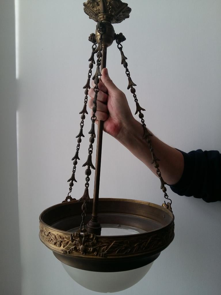 Bijzondere Jugendstil Art-Nouveau Lamp, Antiek en Kunst, Antiek | Lampen, Ophalen of Verzenden