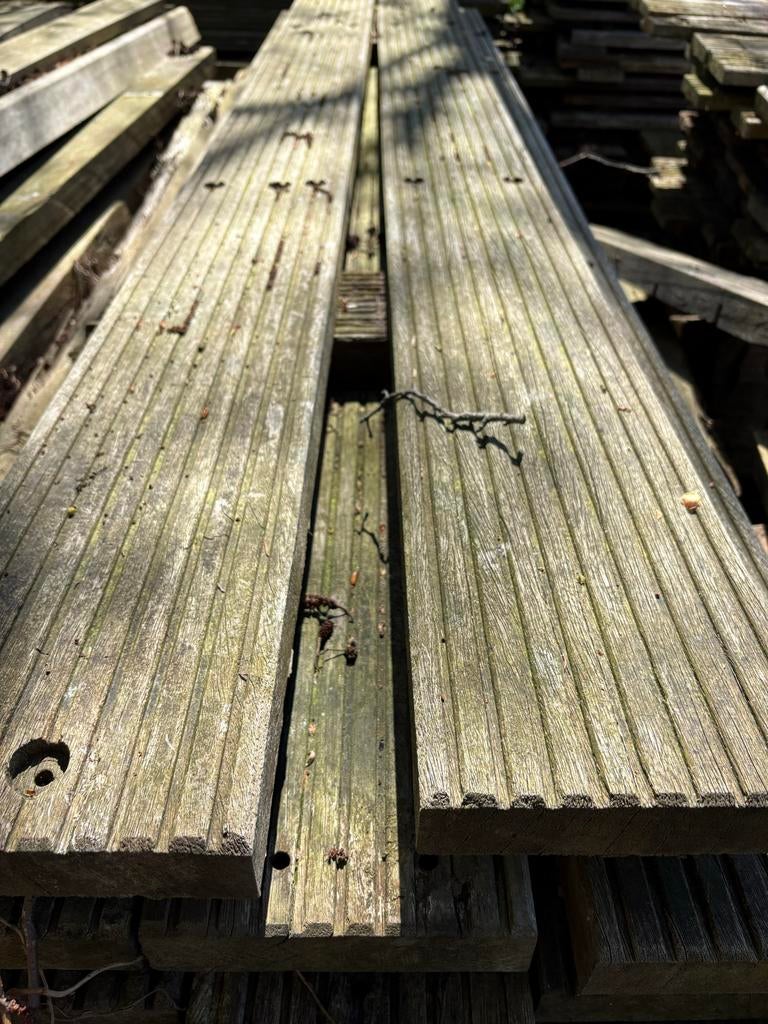 Azobe vlonderplanken/brugdelen, Ophalen, Gebruikt, Hout