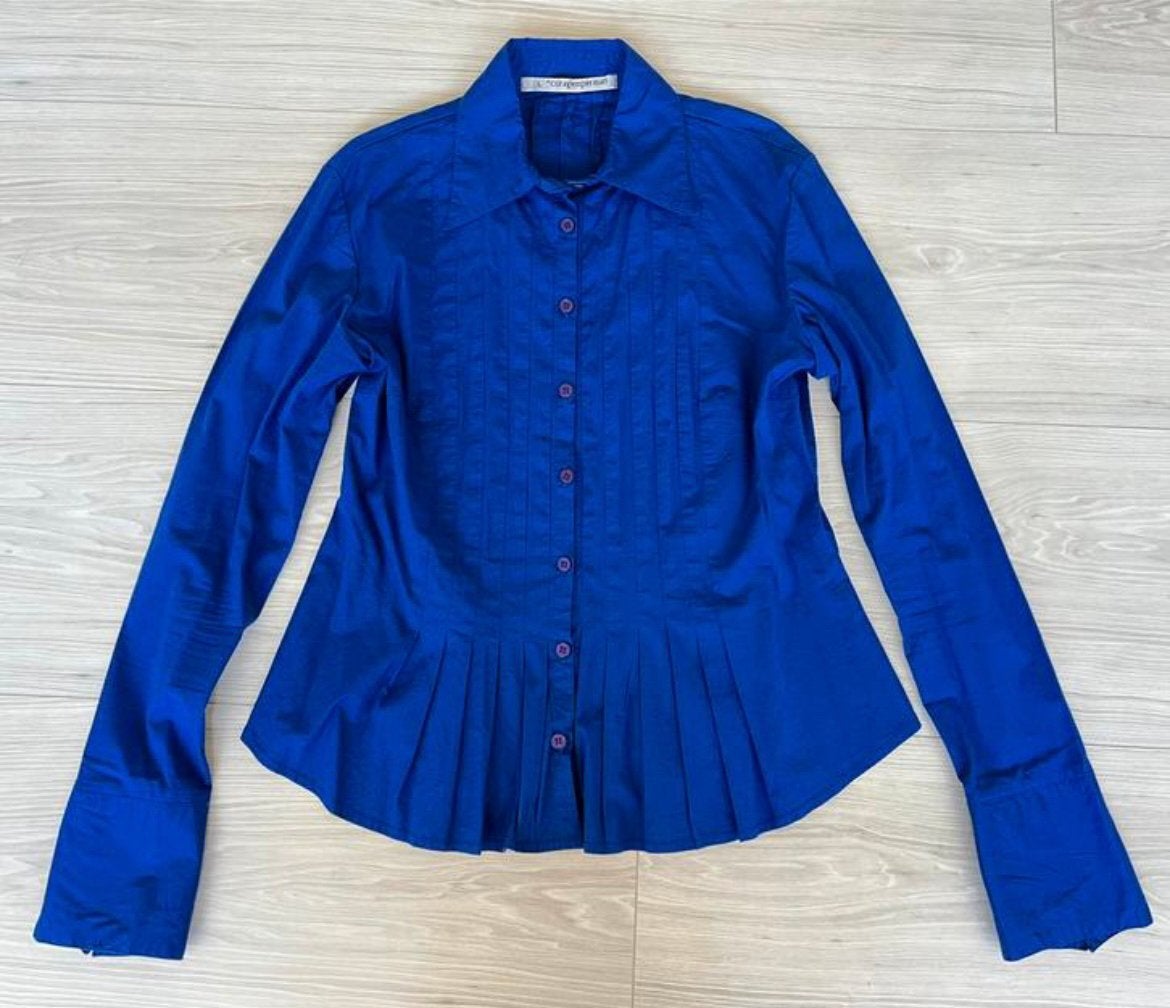 Prachtige rok en blouse Cora Kemperman, maat L, Ophalen of Verzenden, Zo goed als nieuw, Maat 42/44 (L), Blauw