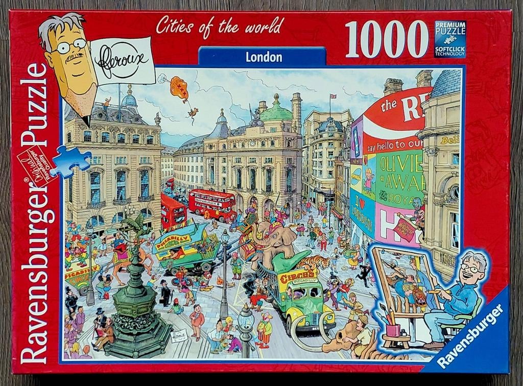 Ravensburger puzzel Fleroux London Londen 1000 compleet, Ophalen of Verzenden, 500 t/m 1500 stukjes, Gebruikt, Legpuzzel