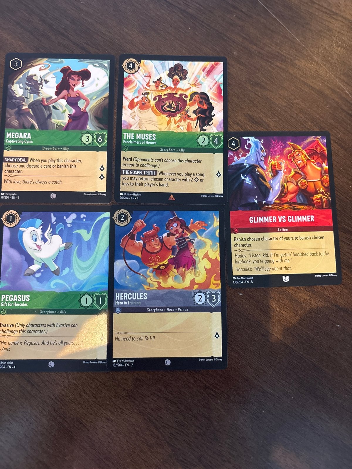 Disney Lorcana: Hercules, Megara, Pegasus, The Muses, Glimme, Ophalen of Verzenden, Overige figuren, Zo goed als nieuw, Plaatje of Poster