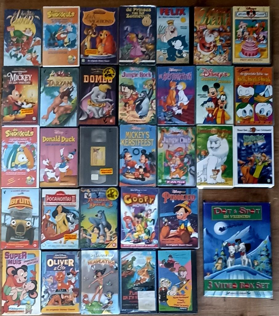 Grote collectie Disney en andere VHS-banden, Alle leeftijden, Ophalen of Verzenden, Gebruikt, Overige genres