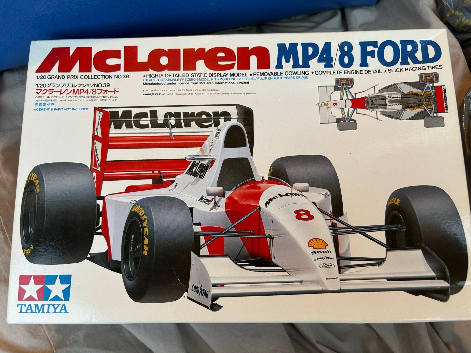 Tamiya McLaren MP4/8 Ford Formule 1 Modelbouwkit, Ophalen, Auto, 1:32 tot 1:50, Nieuw