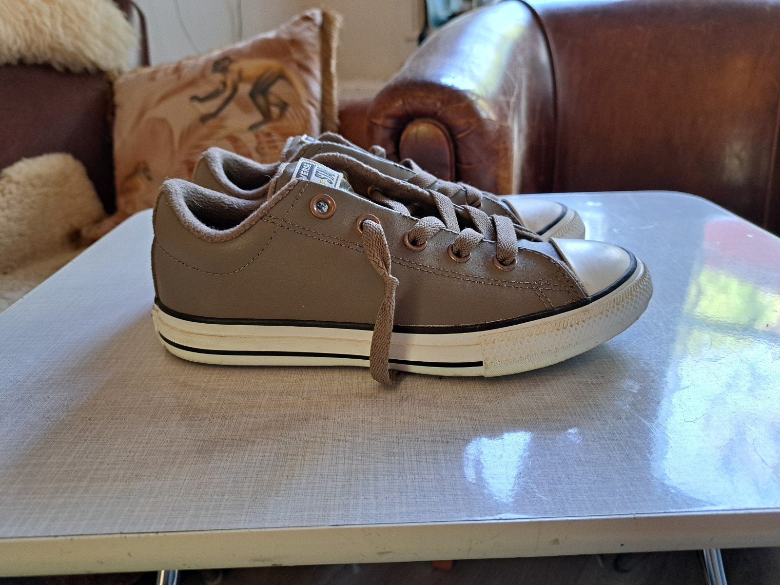 Nieuw * leren Converse All Stars leer gympen sneakers mt 35, Jongen of Meisje, Schoenen, Nieuw, Ophalen of Verzenden