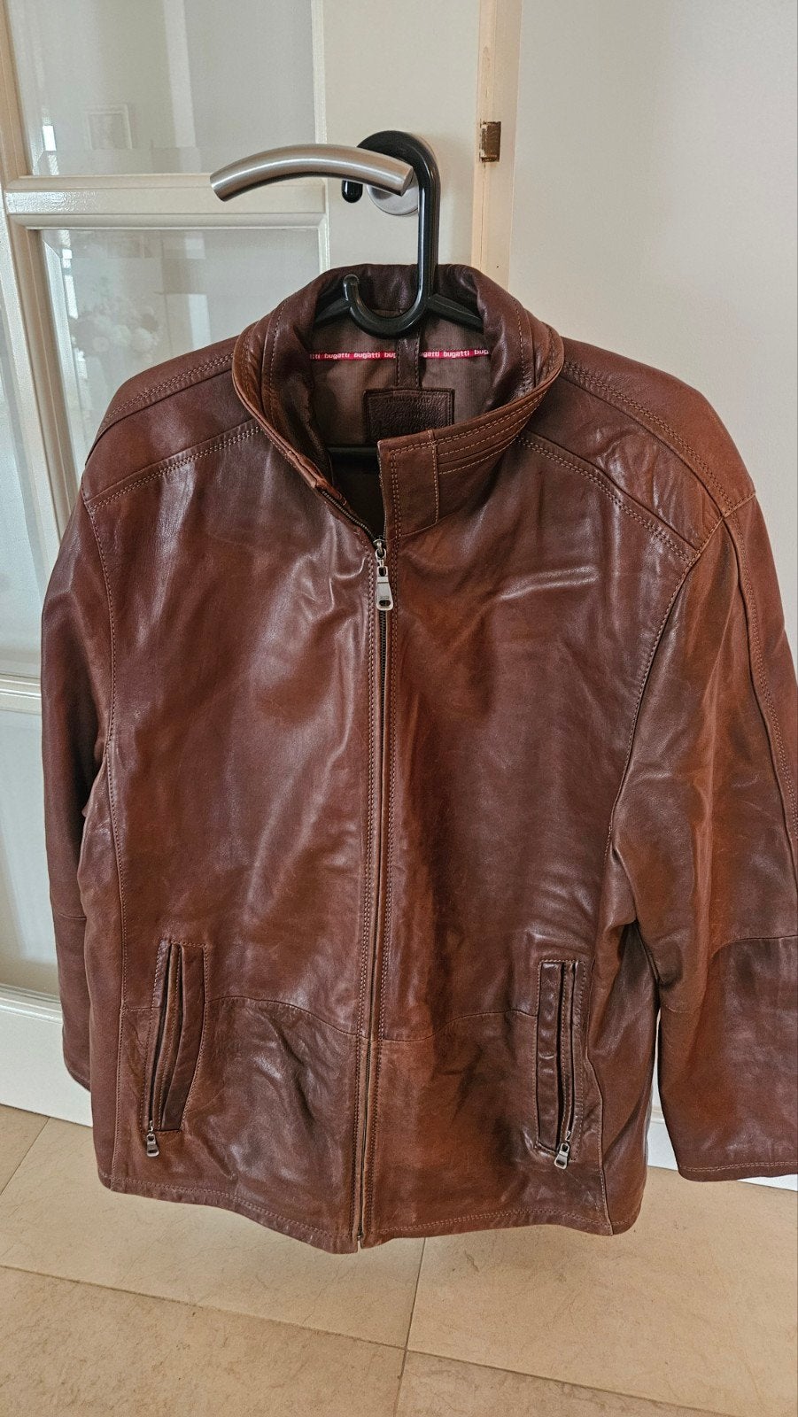 Bugatti leren herenjas bruin –heren- maat xl-  echt Lamm-Nap, Kleding | Heren, Ophalen of Verzenden, Bruin