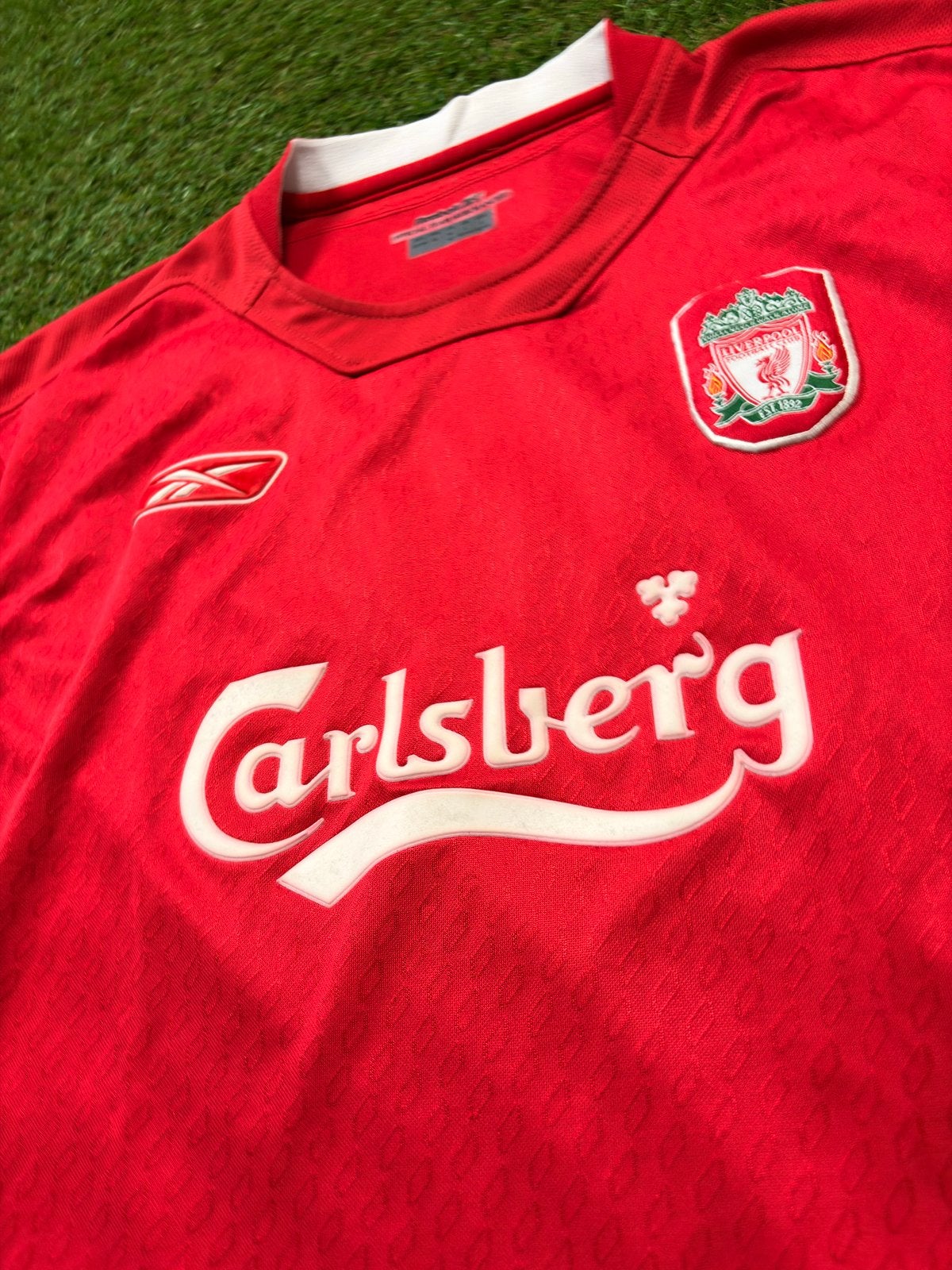 Liverpool FC Thuisshirt Reebok Carlsberg Rood Maat XL, Ophalen of Verzenden, Zo goed als nieuw, Maat 56/58 (XL), Rood