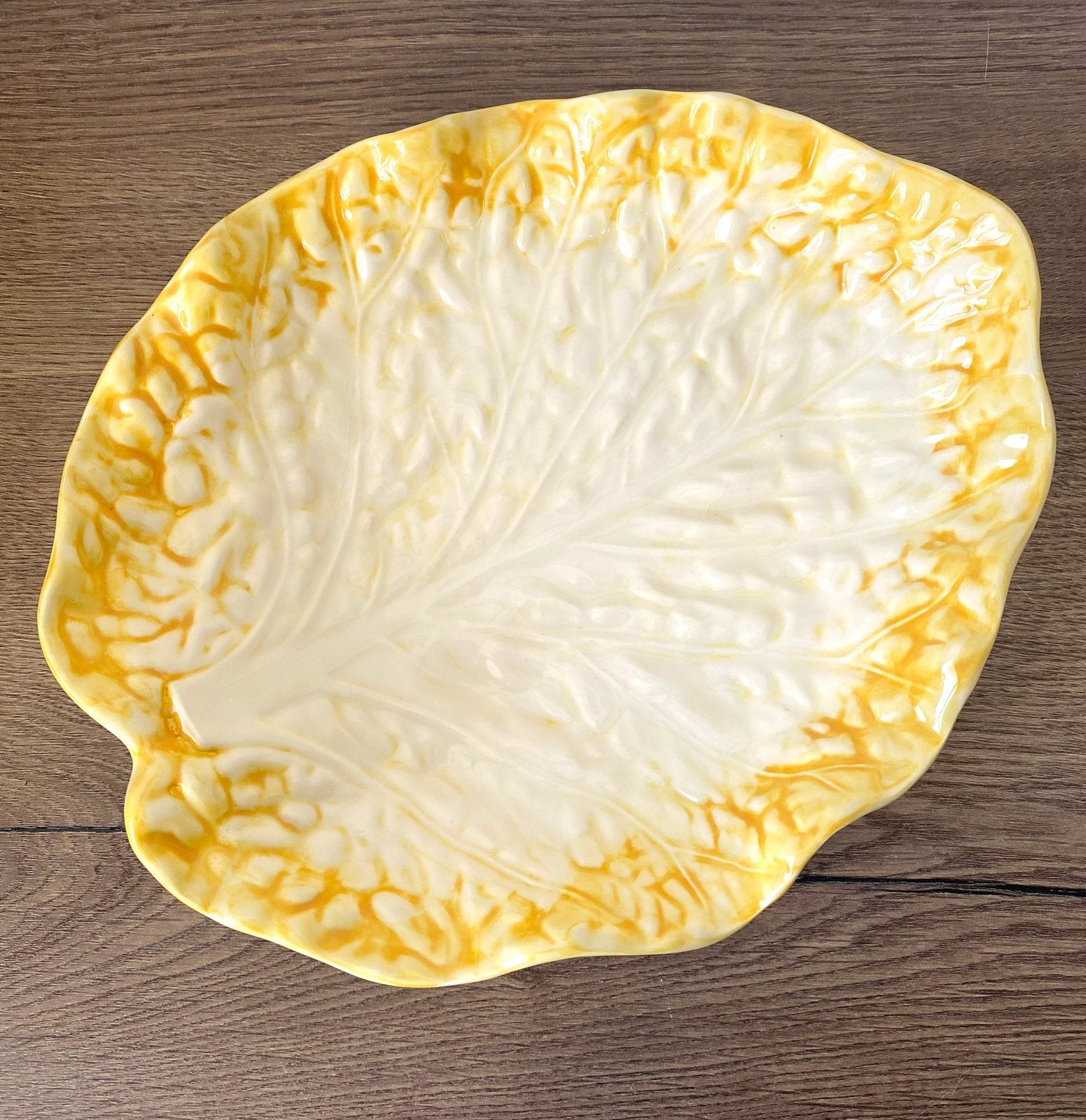 Zara Home schaal in de vorm van een koolblad, 30x25 cm, Porselein of Keramiek, Schaal, Ophalen of Verzenden, Zo goed als nieuw