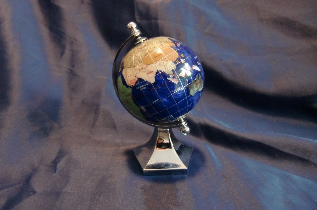 Wereldbol edelsteen, Ophalen of Verzenden, Gebruikt