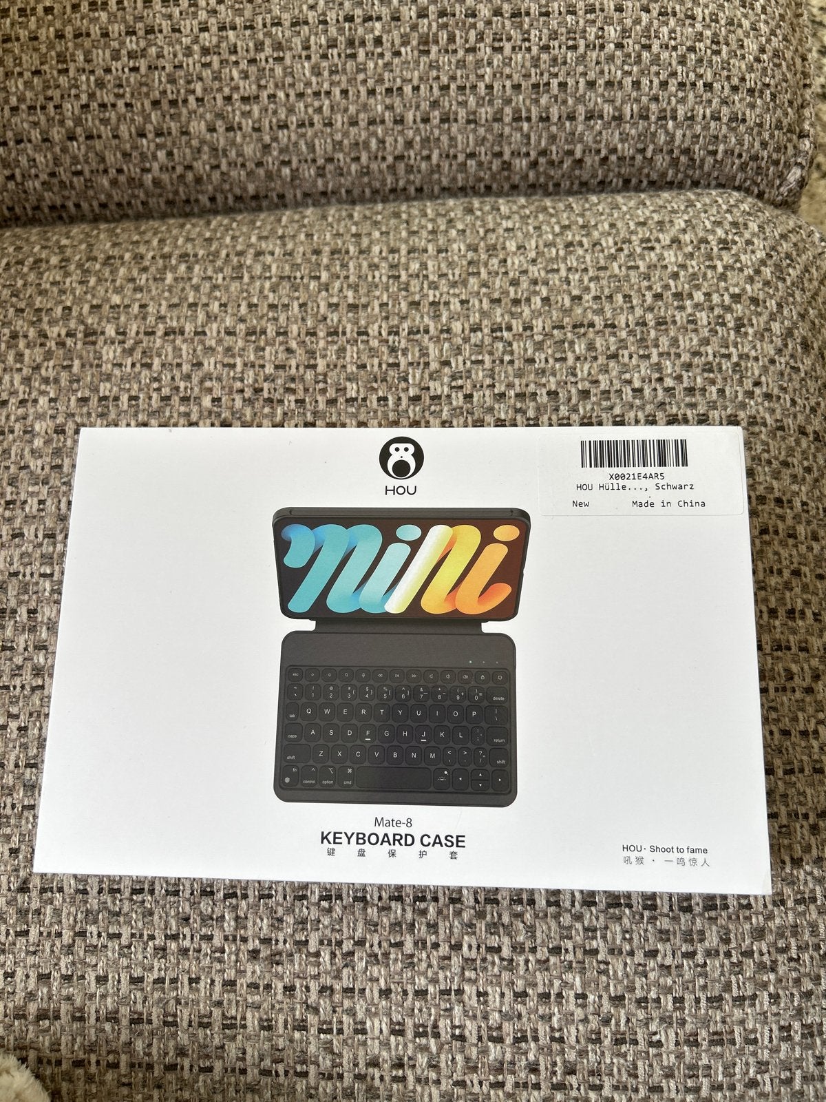 HOU Mate-8 Keyboard Case voor iPad Mini 6 (Nieuw), Ophalen, Nieuw, Zwart, Apple iPad Mini