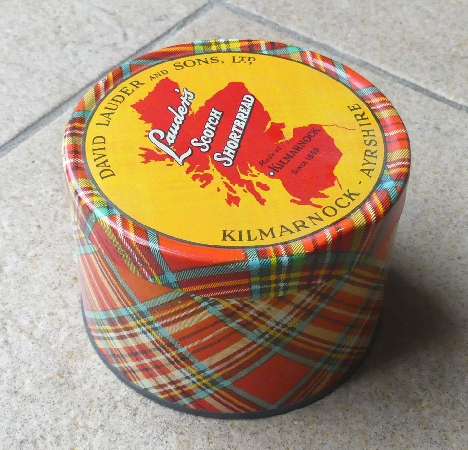 Schots blik vintage Lauders shortbread tartan Schotland, Verzamelen, Ophalen of Verzenden, Gebruikt, Koek(jes)