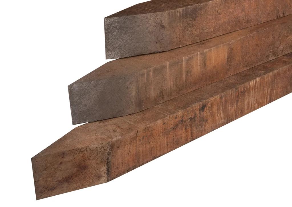 10 azobé palen 80x80x3000 mm, Doe-het-zelf en Verbouw, Hout en Planken, Ophalen, Zo goed als nieuw, 250 tot 300 cm, 50 mm of meer